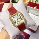 Cartier 44*35MM for Men 38*30MM For Lady Swiss Quartz Movement Gold with Diamond Bezel Watch